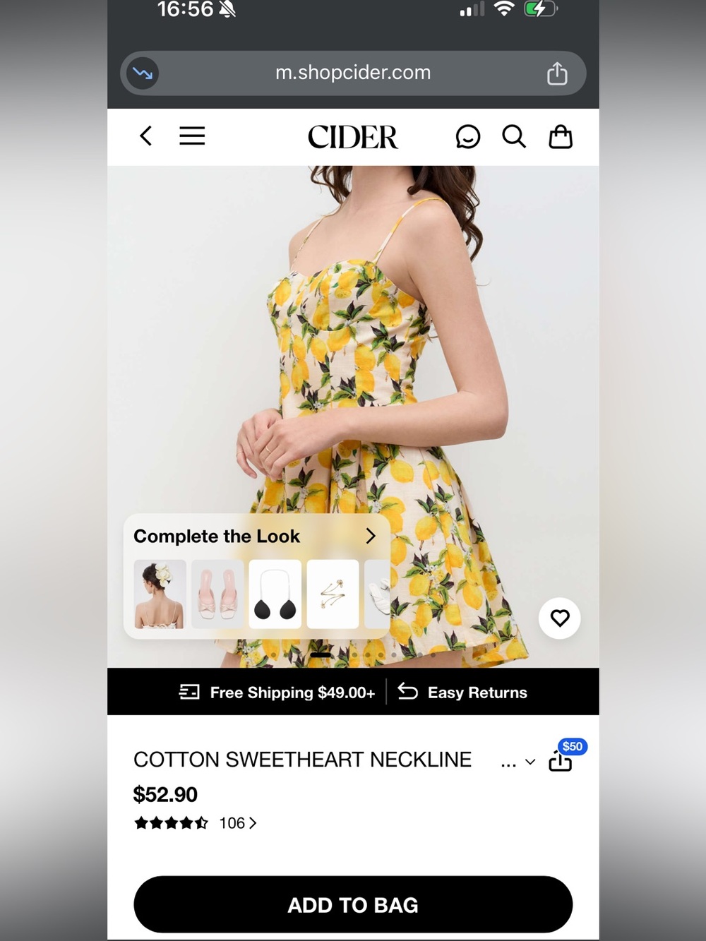 Lemon print mini dress - Picture 2 of 15